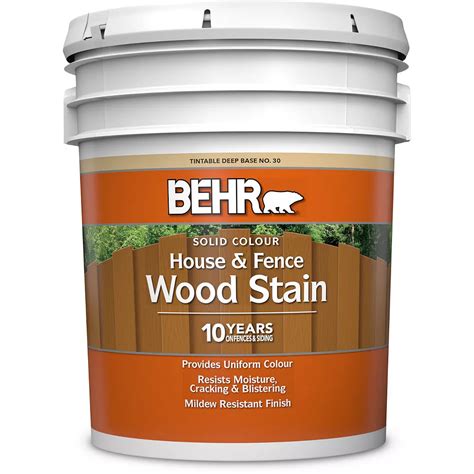 BEHR Solid Colour House & Fence Wood Stain - Deep Base No. 30, 18.9 L | The Home Depot Canada