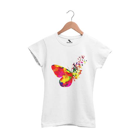 Butterfly Printed Round Neck White T-Shirts – Sistylo.com