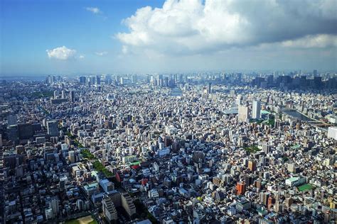 Tokyo city skyline aerial view, Japan Photograph by Laurent Davoust - Pixels