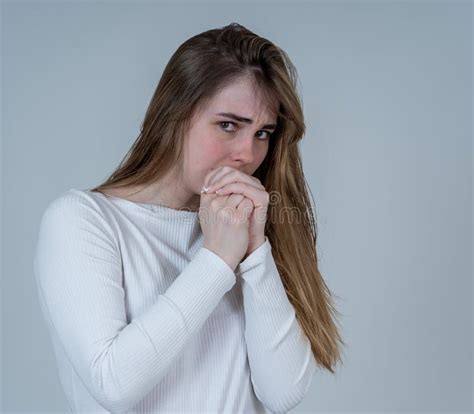 Young Attractive Teenager Girl Looking Scared, Frightened and Shocked ...