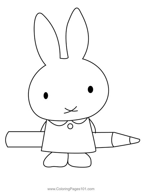 Nice Miffy Coloring Page for Kids - Free Miffy Printable Coloring Pages ...