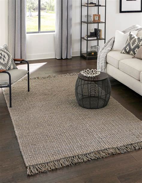 Gray 8' x 10' Chunky Jute Rug | Rugs.com