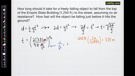 Freefall formula: two examples - YouTube