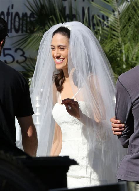 EMMY ROSSUM in Wedding Dress on the Set of Shameless in Los Angeles 12 ...