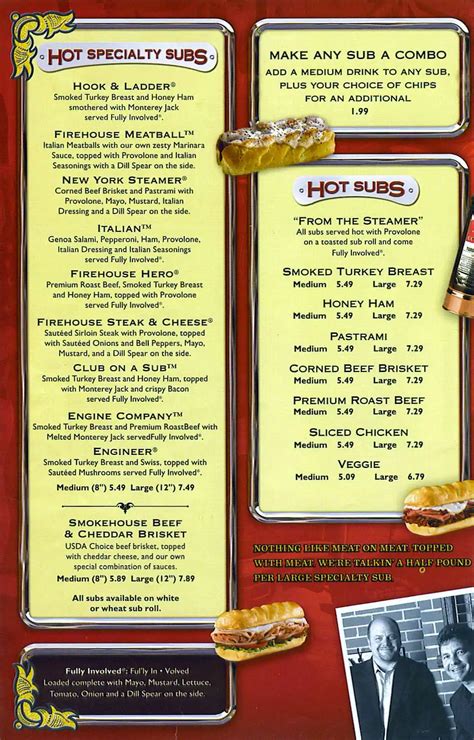 Firehouse Menu Pdf