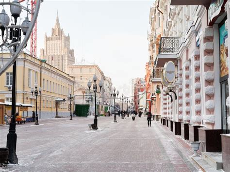 Historical Pedestrian Arbat Street in Moscow Editorial Photo - Image of exterior, estate: 36917876