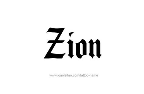 Zion Name Tattoo Designs in 2023 | Name tattoos, Name tattoo designs ...