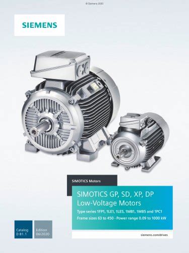 All Siemens Electric motors catalogs and technical brochures