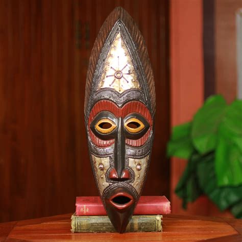 Novica Abdul Aziz Mohamadu Authentic Hand Carved Akan Tribe African Mask Wal Decor | Wayfair