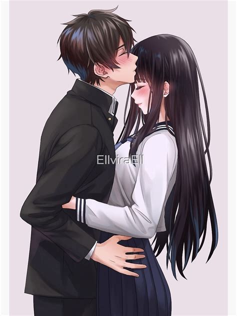 "Oreki Houtarou x Chitanda Eru from hyouka" Poster by EllviraEll | Redbubble