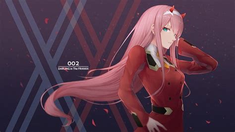 Darling In The Franxx, Zero Two, Long Pink Hair HD wallpaper | Pxfuel