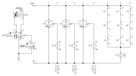 Electro-pneumatic Basics: Punching Device (Interlocking, Latching and XOR logic) - STEMGeeks