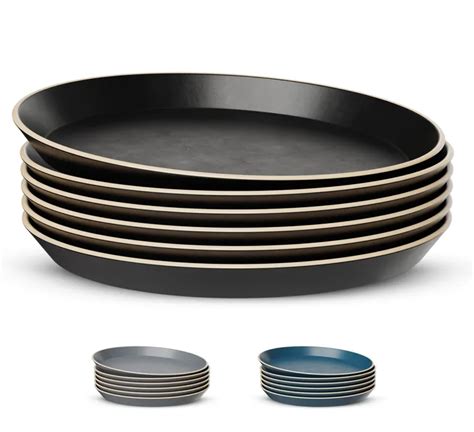 Kook Ceramic Dinner Plates, 10 Inch, Set of 6, Nordic Collection ...