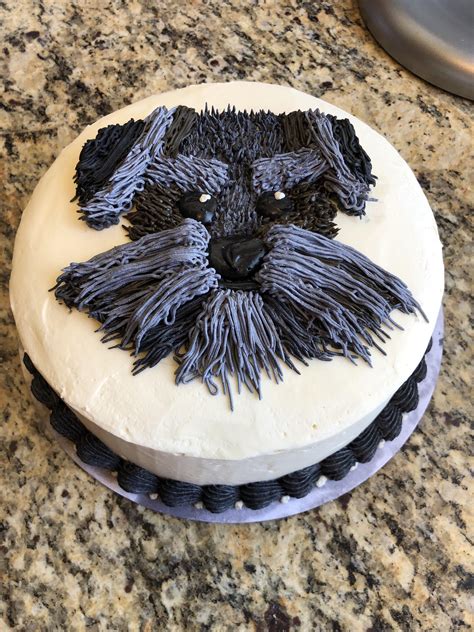 Schnauzer cake for my friend’s birthday! : r/cakedecorating