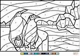 Ausmalbild Malen nach Zahlen Pinguine  Ausmalbilder Kostenlos Zum sketch template