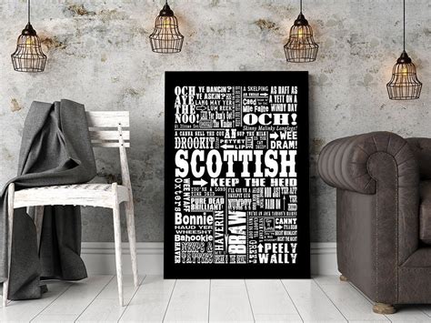 Traditional Scottish Sayings Giclee Print or Canvas Boyfriend | Etsy