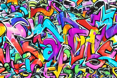 Fond de graffiti, art de graffiti, fond abstrait de graffiti | Image Premium générée à base d’IA