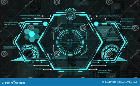 Futuristic Interface Hud Design. Vector Illustration for Your Design. Technology Background ...