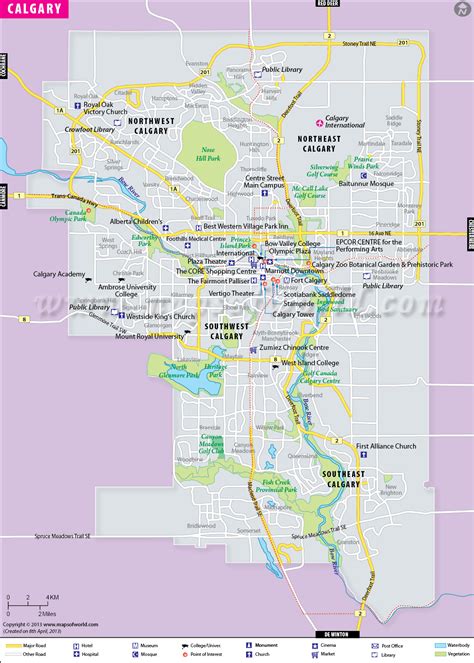 Calgary Canada Map | Calgary Map | Map, Canada map, Calgary