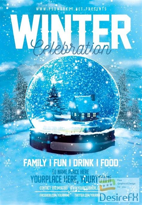 Download Winter celebration psd - DesireFX.COM