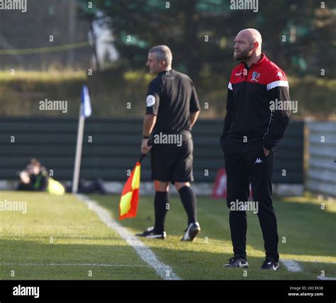 Wayne Brown manager of Maldon and Tiptree during FA Cup First Round between Maldon and Tiptree ...