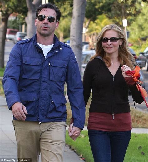 Jon Hamm the family man: Mad Men star strolls with girlfriend of 16 ...