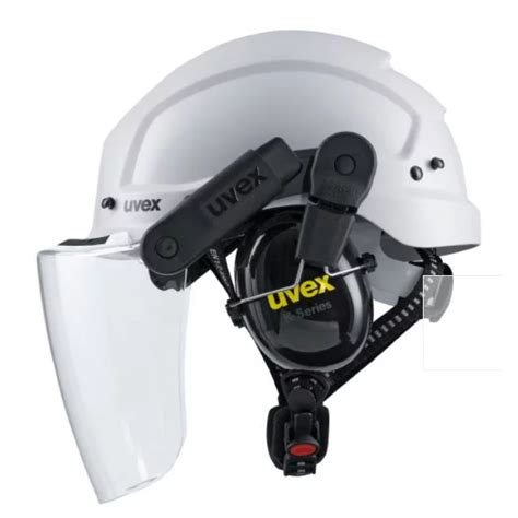 UVEX ALPINE MAGNETIC Safety Helmet Visor And Ear Defenders SET