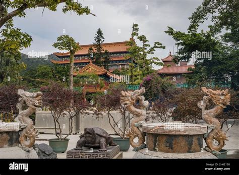 po lin monastery,po lin temple,lantau Stock Photo - Alamy