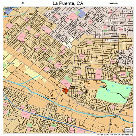 La Puente California Street Map 0640340