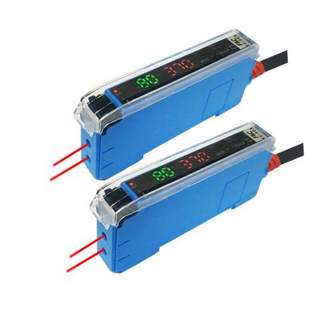 High Speed 12V DC Digital Position Fiber Optic Sensor With Optical Fibers