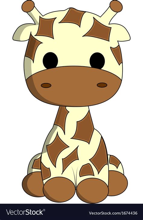 Cute giraffe cartoon Royalty Free Vector Image