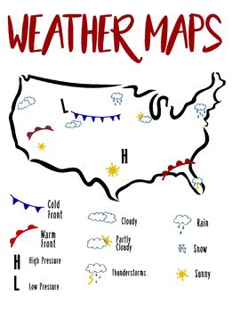 Weather Map by Stephanie Coffey | Teachers Pay Teachers