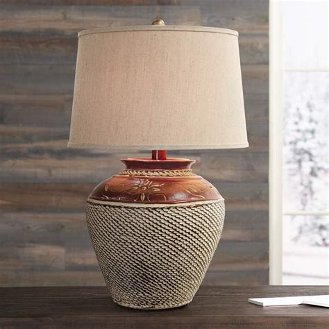 Jarosa Red Western Table Lamp - #13C13 | Lamps Plus