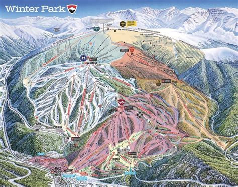 Winter Park Resort Map | Winter park, Winter park resort, Park art