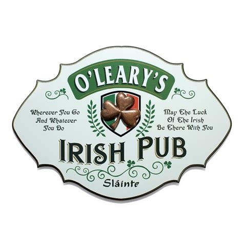 Personalized Irish Pub Sign | Irish pub signs, Pub signs, Irish pub