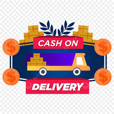 Cash On Delivery Vector Art PNG, Cash On Delivery With Truck Vector Design, Sale, Buyer, Home ...