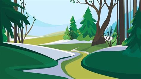 Forest Road Vector Art, Icons, and Graphics for Free Download