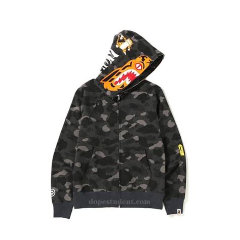 Color Camo Full Zip Bape Tiger Hoodie | Dopestudent