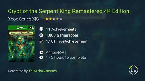 Crypt of the Serpent King Remastered 4K Edition Achievements