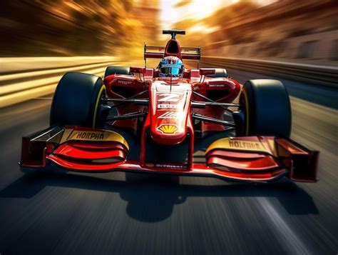 Premium AI Image | A red race car with the number 2 on the front