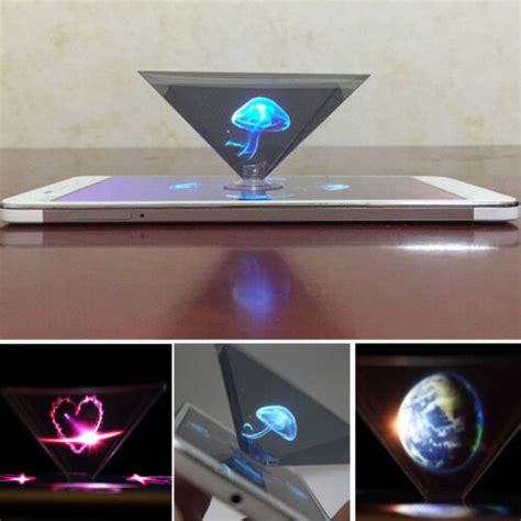 NEW HOLOGRAPHIC PROJECTOR MOBILE SMART PHONE HOLOGRAM 3D FOR IPHONE SAMSUNG UK | eBay