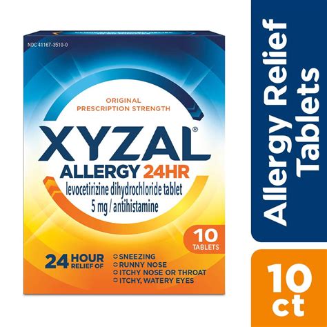 Xyzal Adult Allergy 24HR (10 Ct), Allergy Relief Tablets – Deal – BrickSeek