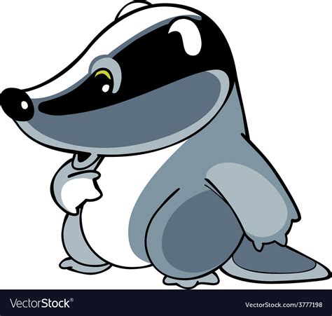 Cartoon badger Royalty Free Vector Image - VectorStock