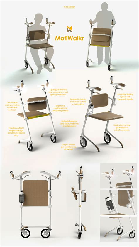 MotiWalkr: An Ergonomic Walker for Elderly on Behance | Walker for ...