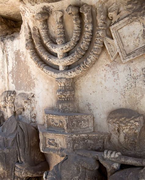 Menorah on Arch of Titus in Roman Forum Was Rich Yellow - The Paideia ...