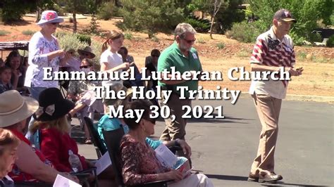 Combined Outside Worship, May 30, Emmanuel Lutheran Church, Prescott Valley, AZ - YouTube