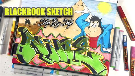 Full Page Graffiti Sketchbook With Character And Background - (PLUS Studio Set up Tips) - YouTube