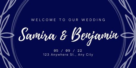 Free customizable wedding banner templates | Canva