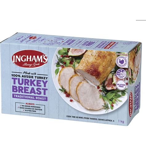 Ingham's Frozen Turkey Breast Traditional Roast 1kg | Woolworths