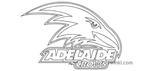 Adelaide Crows AFL Team Logo Sport Team Logo Topic KS2 Copy 2 Bw RGB